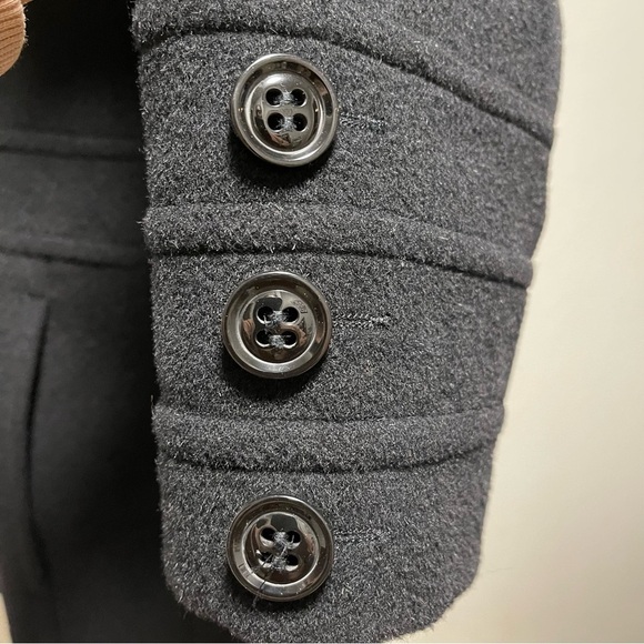 St.John’s Bay Women’s Black Wool Blend Peacoat MEDIUM - Picture 4 of 9